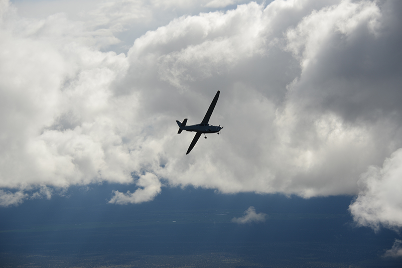 Image of the Nighthawk QS3 taking flight in the sky